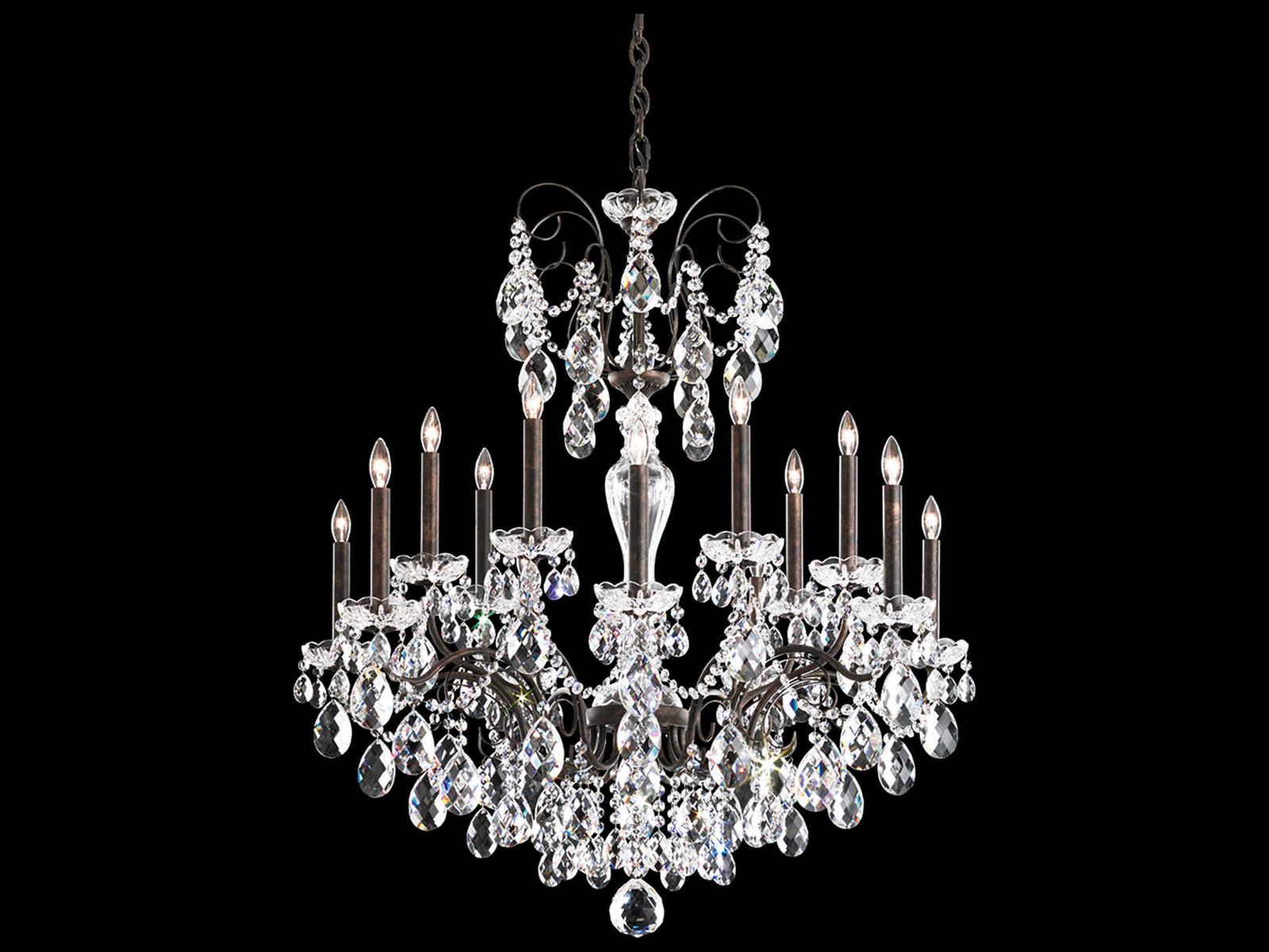 Schonbek 14-Light Sonatina Chandelier with Heritage Crystal