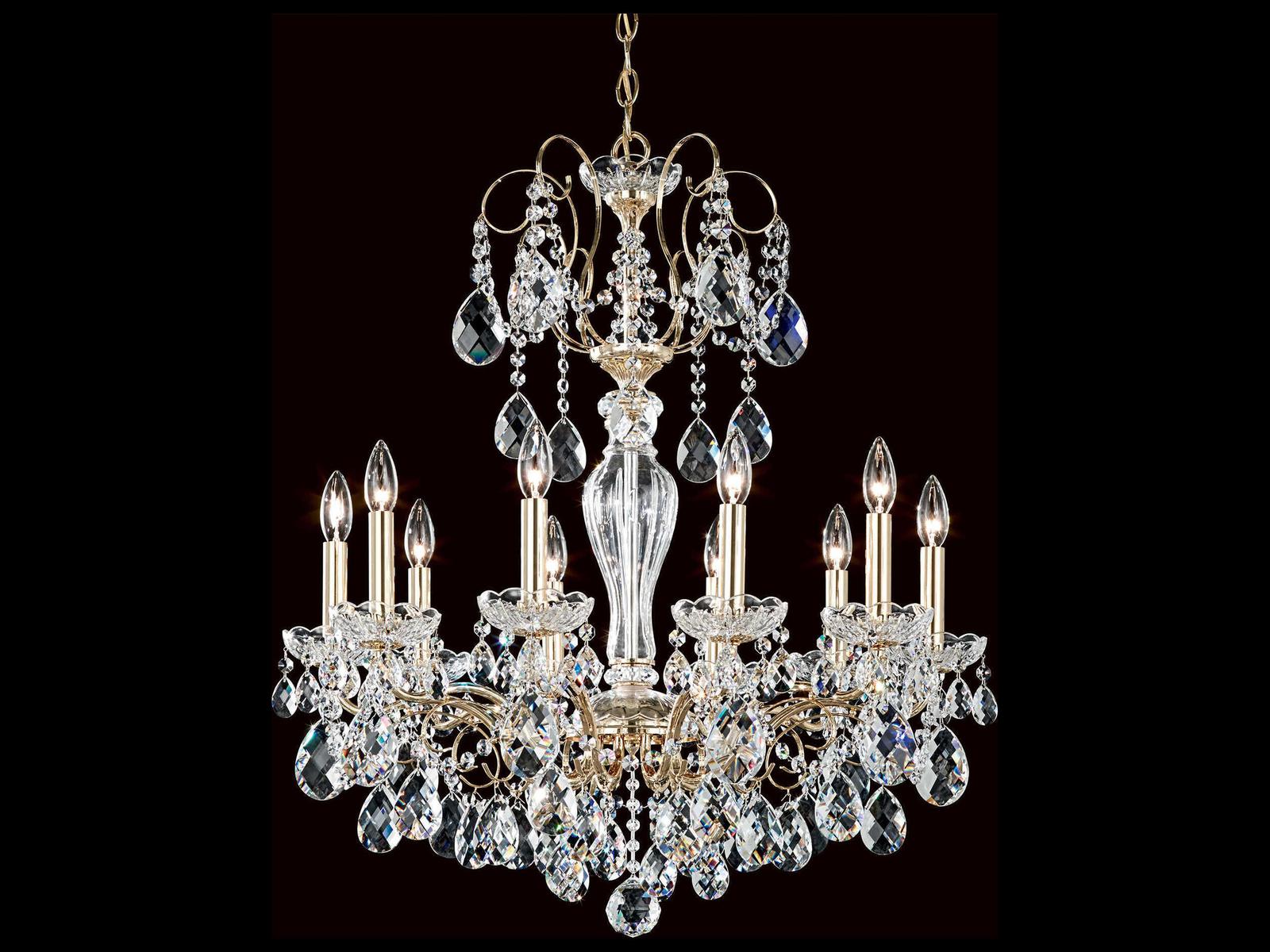Schonbek 10-Light Sonatina Crystal Chandelier with Heritage Handcut Crystal