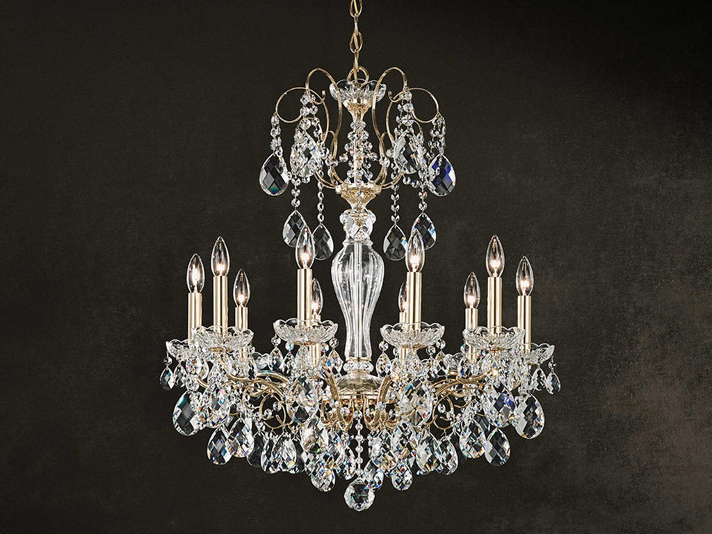 Schonbek 10-Light Sonatina Crystal Chandelier with Heritage Handcut Crystal