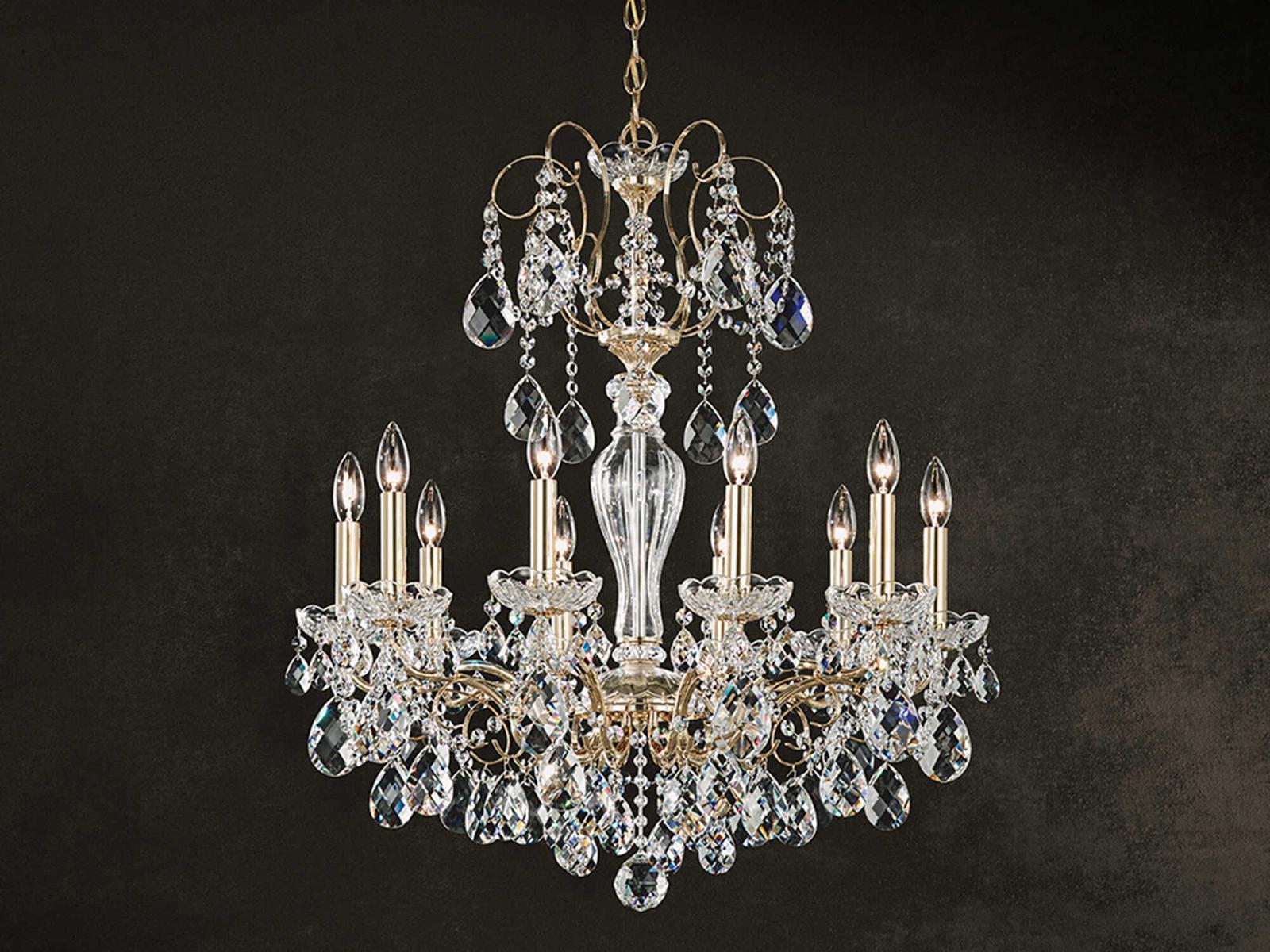 Schonbek 10-Light Sonatina Crystal Chandelier with Heritage Handcut Crystal
