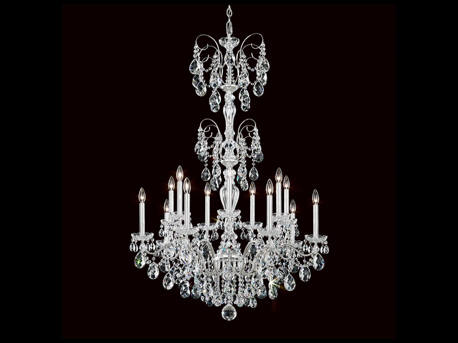 Schonbek Sonatina 14-Light Crystal Candelabra Chandelier
