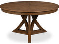 Casual Jupe Extendable Round Dining Table in Light Mink Finish