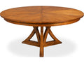 Jupe Round 55-Inch Wood Dining Table in Tobacco Brown