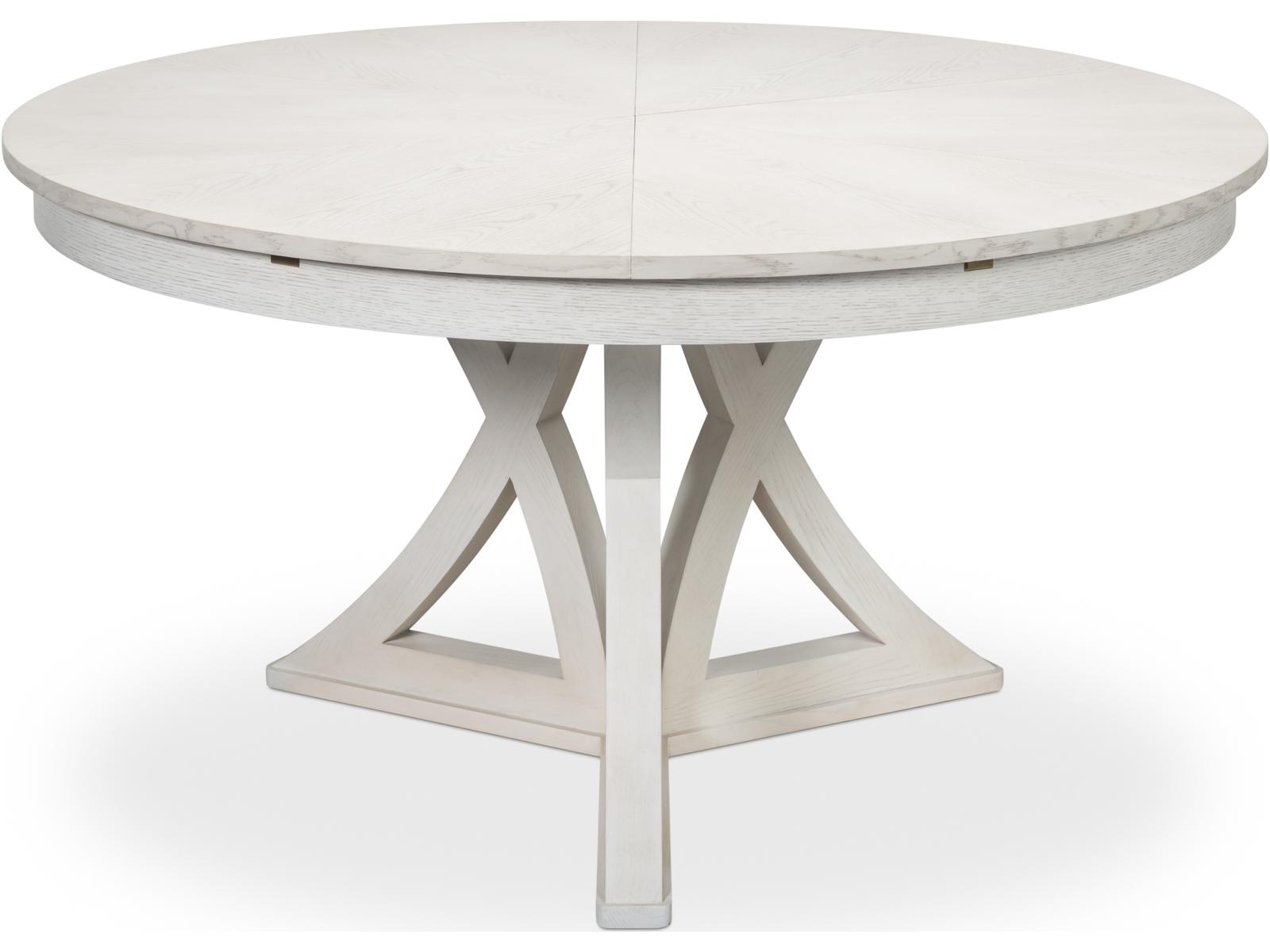 Jupe Casual Round Dining Table in Working White