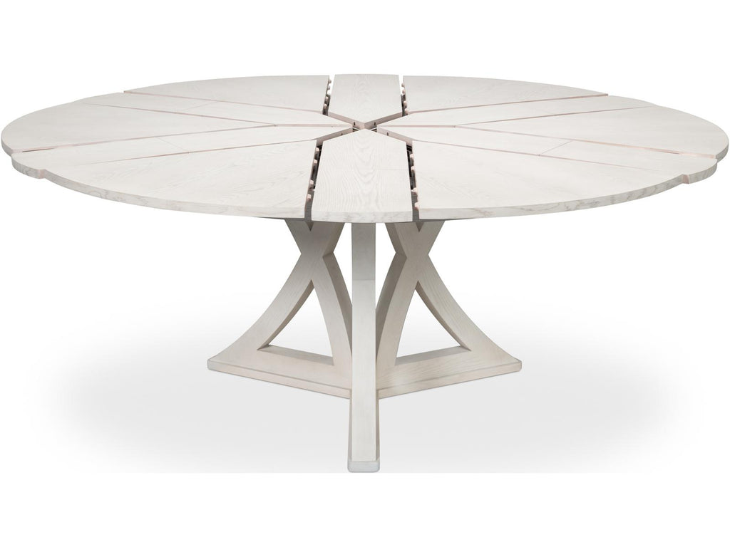 Jupe Casual Round Dining Table in Working White
