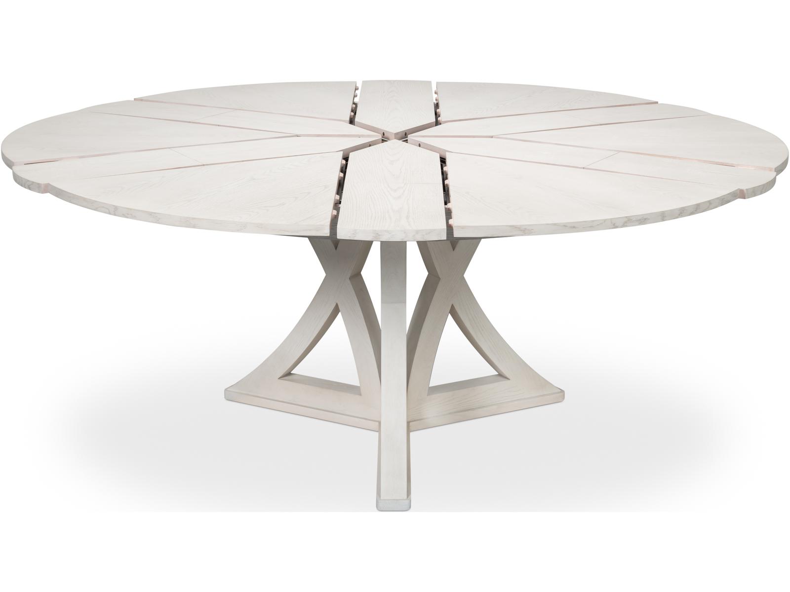 Jupe Casual Round Dining Table in Working White