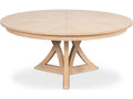 Jupe Casual Extendable Round Dining Table in Bleached Oak