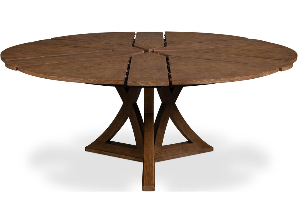 Casual Jupe Expandable Dining Table in Light Mink Oak