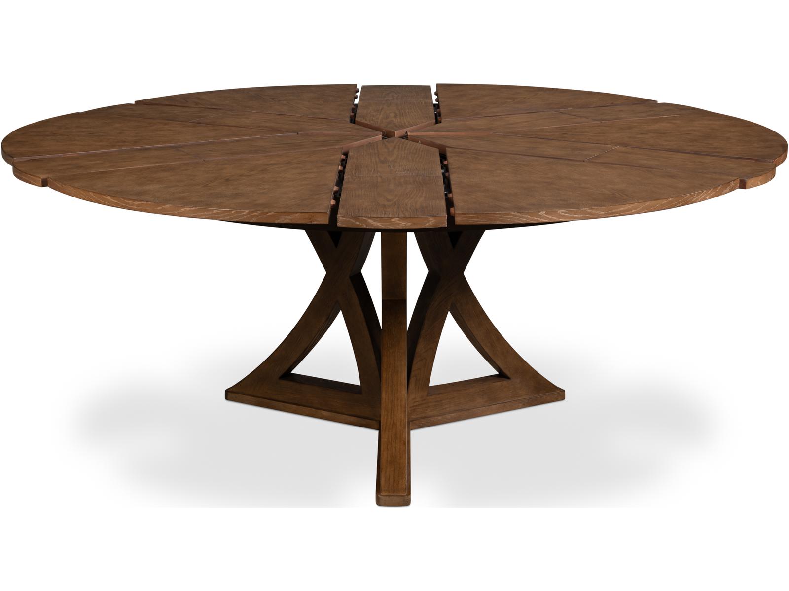 Casual Jupe Expandable Dining Table in Light Mink Oak