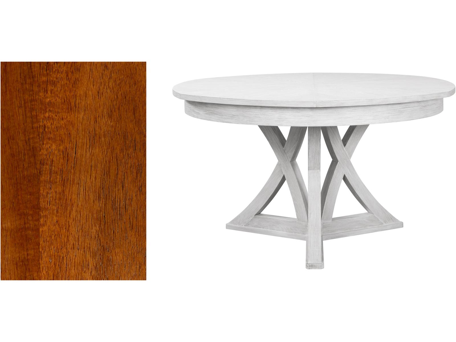 Casual Jupe Expanding Round Dining Table in Tobacco Brown