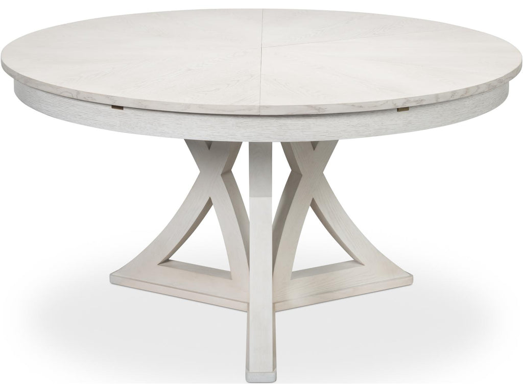 Casual Jupe Extendable Dining Table in Working White Oak