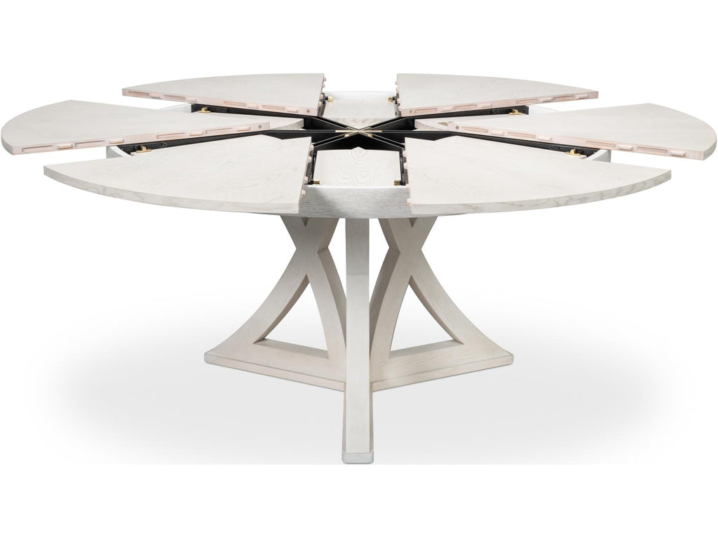 Casual Jupe Extendable Dining Table in Working White Oak