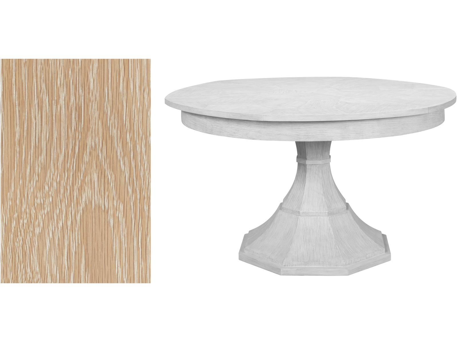 Sarreid Giselle Jupe Expandable Dining Table Large Bleached Oak