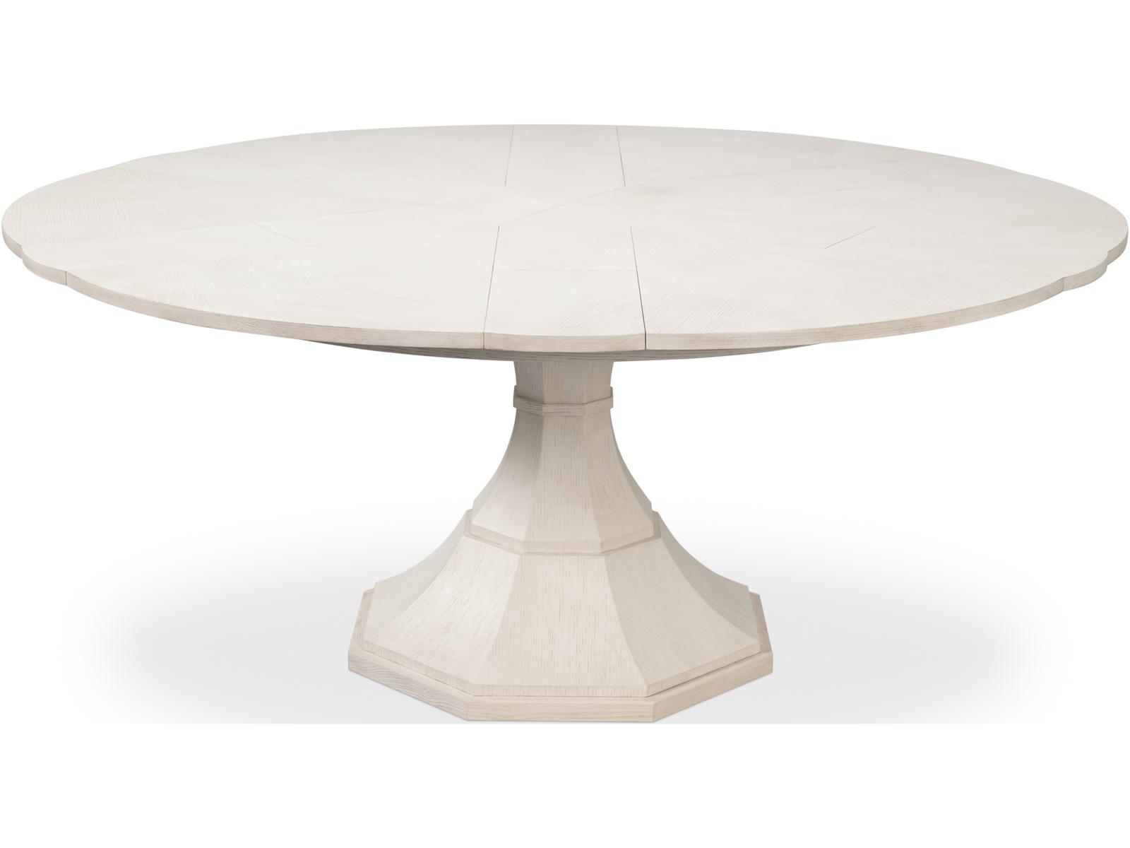 Giselle Jupe Extendable Dining Table in Working White Finish