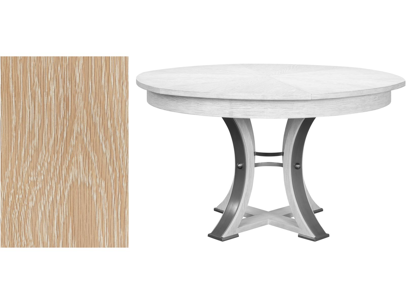 Tower Jupe Round Dining Table Bleached Oak with Expanding Mechanism