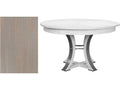 Tower Jupe Expandable Dining Table in Moonskin with Hammered Iron