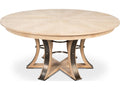 Jupe Round Extendable Dining Table in Bleached Oak