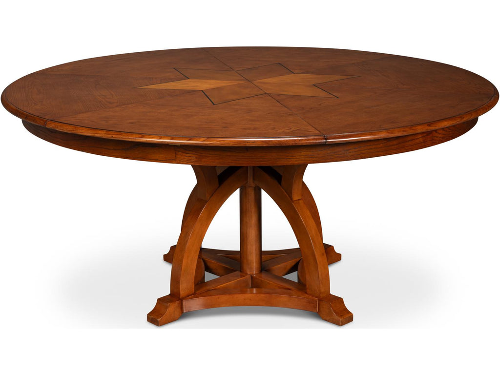 Austin Jupe Round Extendable Dining Table Walnut
