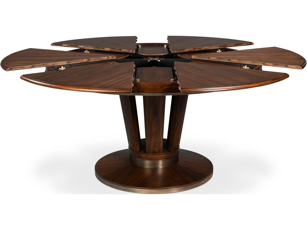 Soho Jupe Round Dining Table in Palladio Paldao Veneer