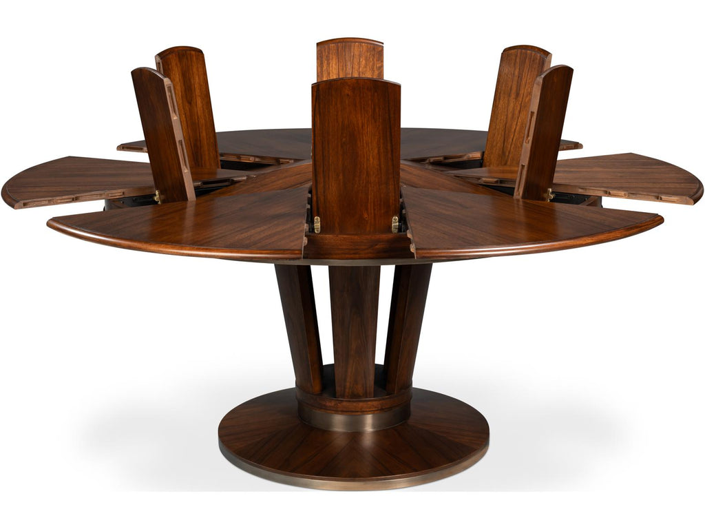 Soho Jupe Round Dining Table in Palladio Paldao Veneer