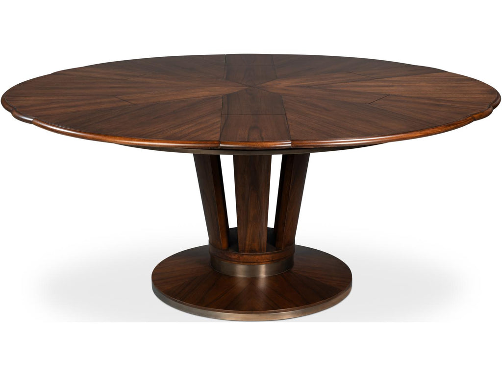 Soho Jupe Round Dining Table in Palladio Paldao Veneer