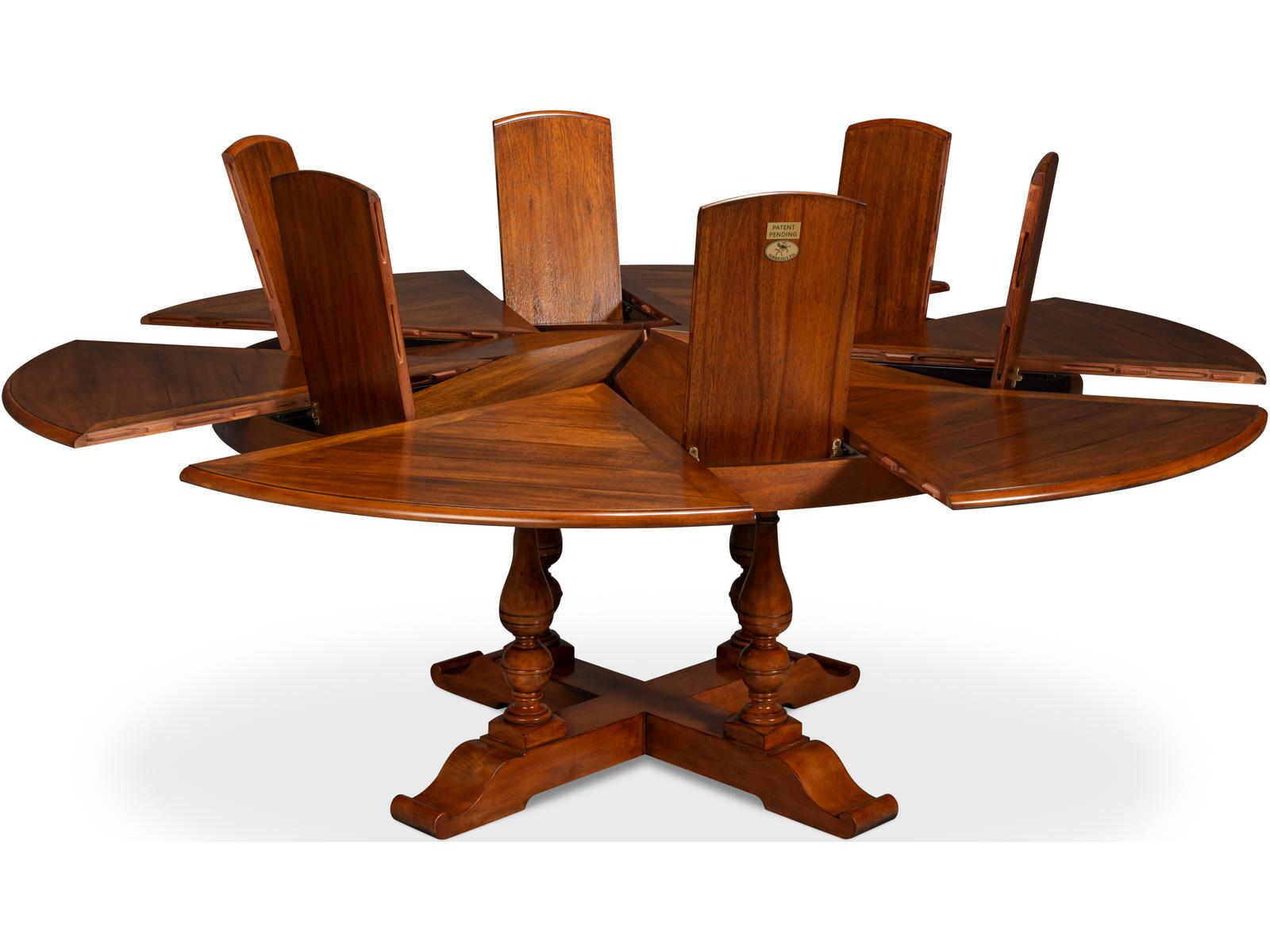 Walnut Jupe Dining Table Extra Large Round Extendable