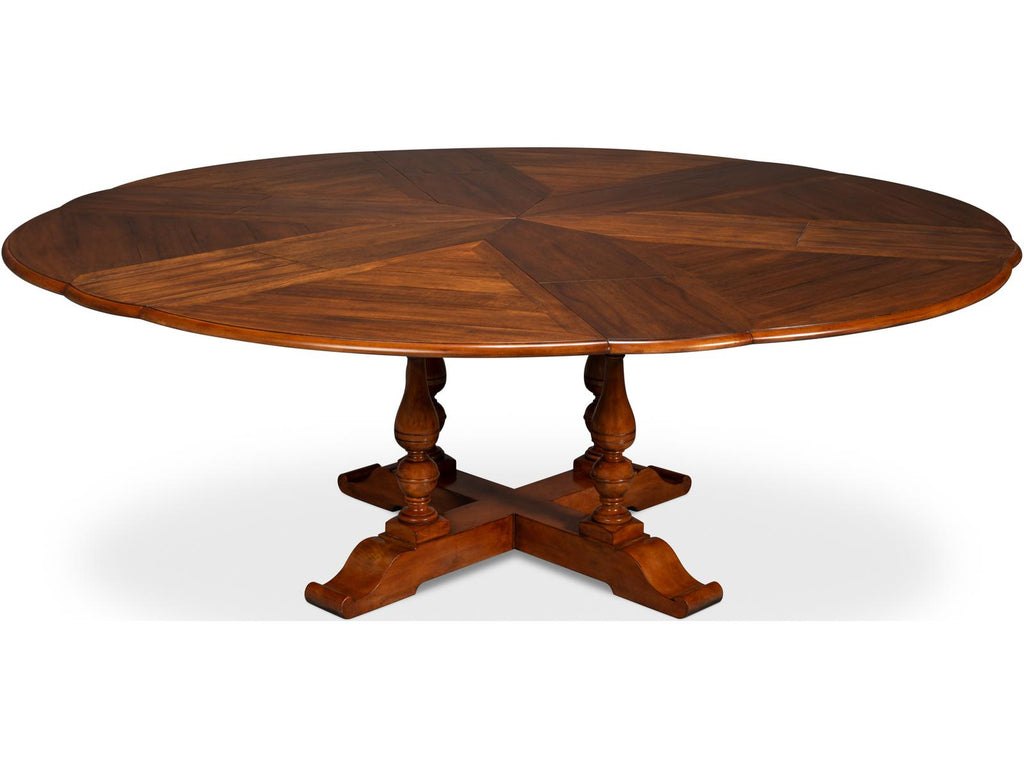 Walnut Jupe Dining Table Extra Large Round Extendable