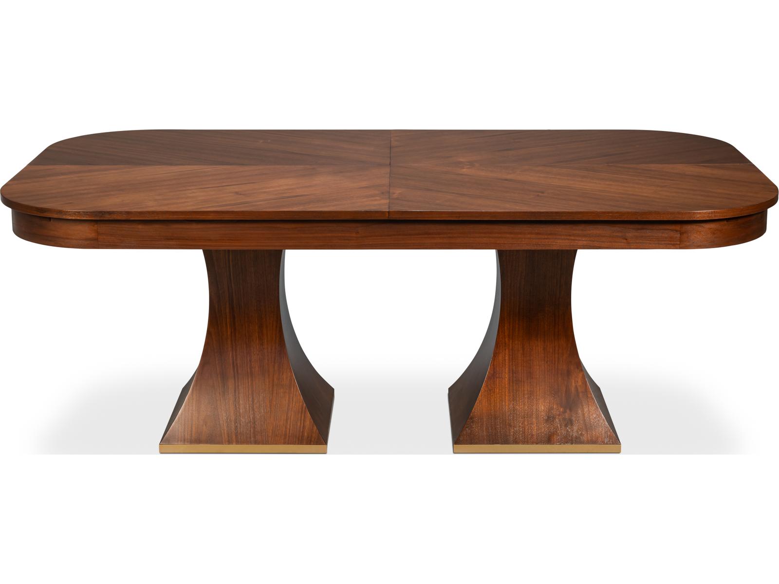 Gramercy Park Jupe Rectangular Wood Dining Table in Black Walnut