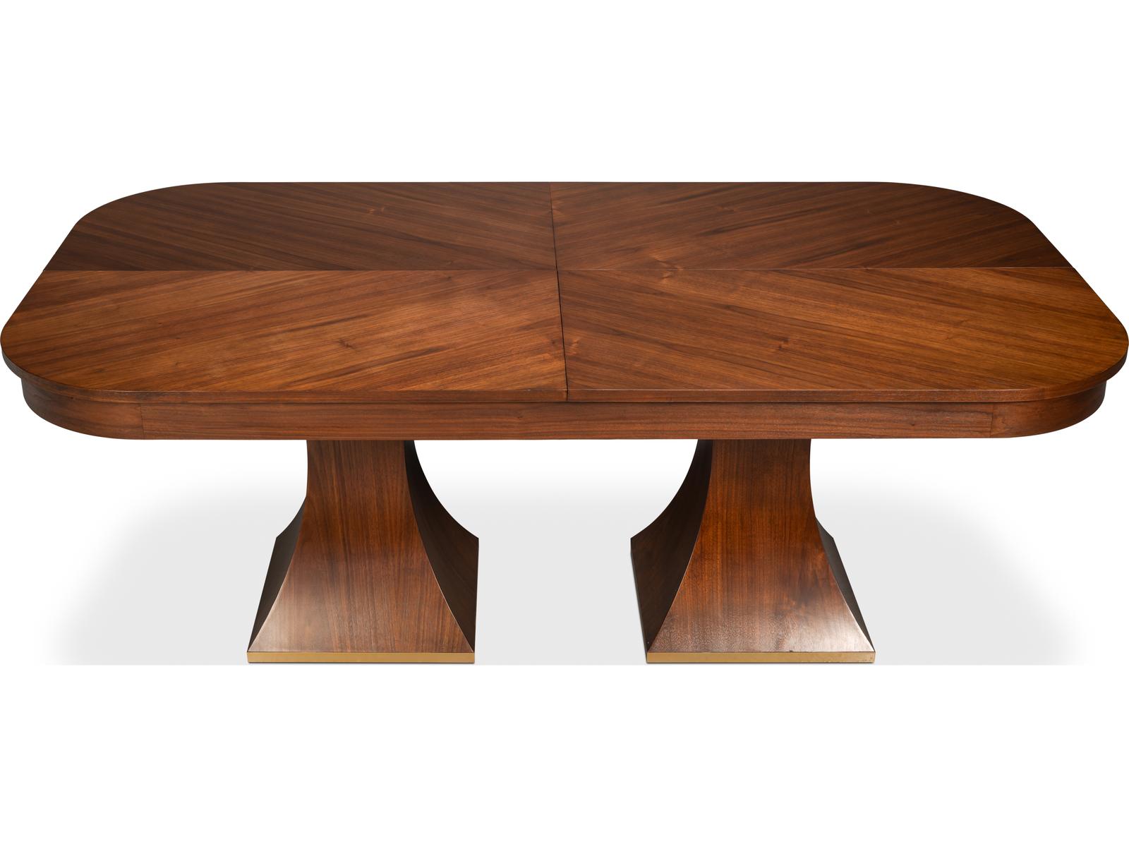 Gramercy Park Jupe Rectangular Wood Dining Table in Black Walnut