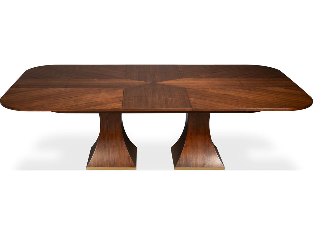 Gramercy Park Jupe Rectangular Wood Dining Table in Black Walnut