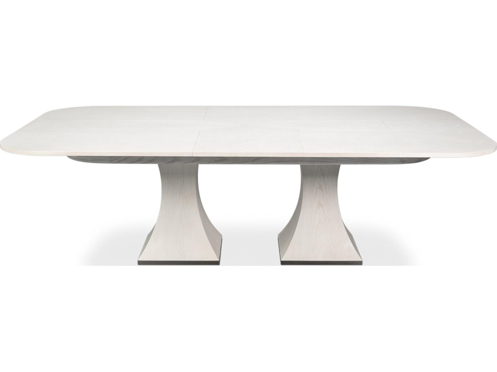 Gramercy Park Rectangular Extendable Dining Table in Working White Ash