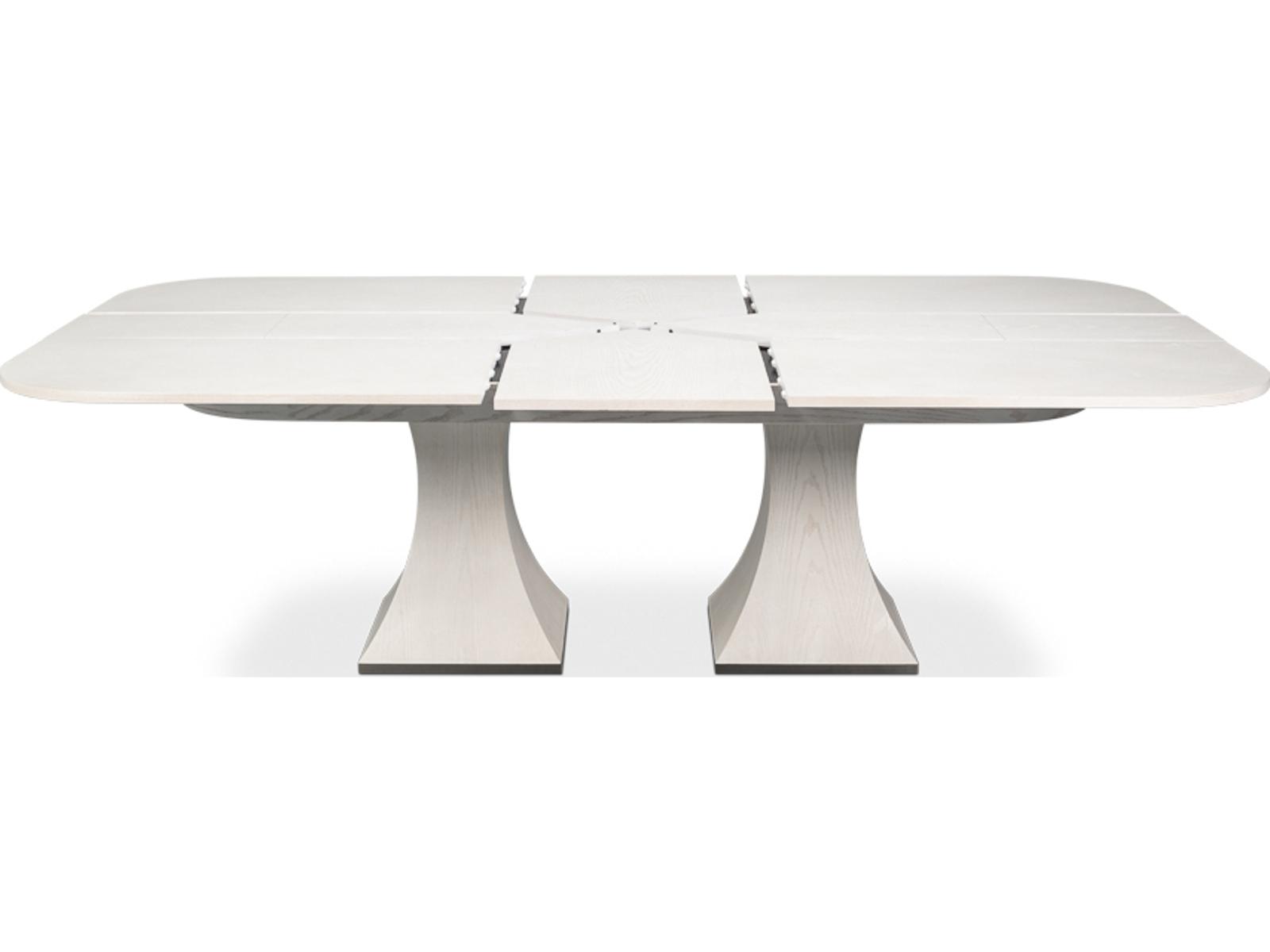 Gramercy Park Rectangular Extendable Dining Table in Working White Ash
