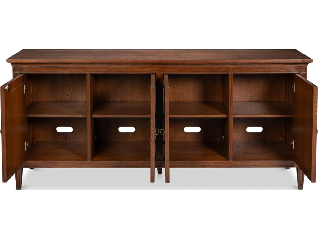 Beaufort 80-Inch Sideboard in Maple and Walnut