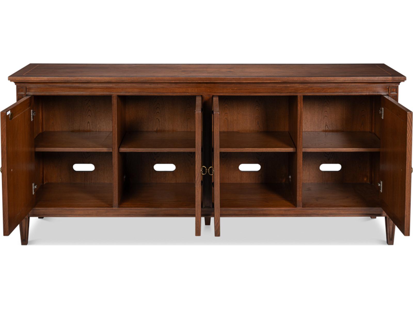 Beaufort 80-Inch Sideboard in Maple and Walnut