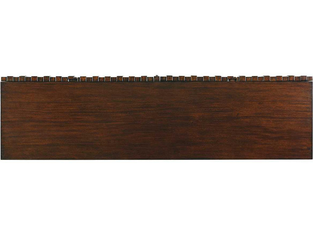 Quantum 75-Inch Media Console in Mahogany with Bronze Mirror Accents