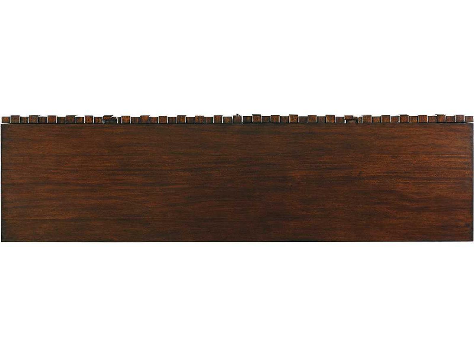 Quantum 75-Inch Media Console in Mahogany with Bronze Mirror Accents