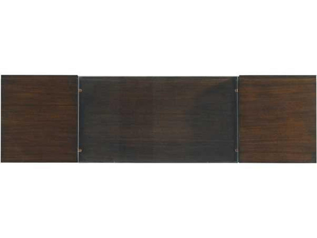 Bel Aire Palisades Media Console in Brushed Brass with Gold Leaf Accents
