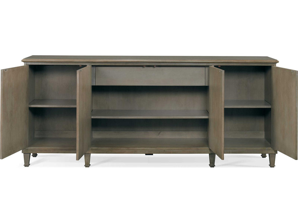 Naples Four-Door Cabinet with Faux Shagreen Panels