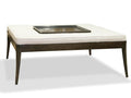 Lina Square Upholstered Coffee Table with Removable Tray
