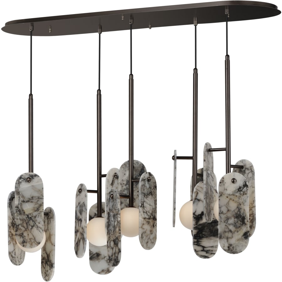 Studio M Megalith 5 Light 48" Wide LED Linear Chandelier by Nina Magon