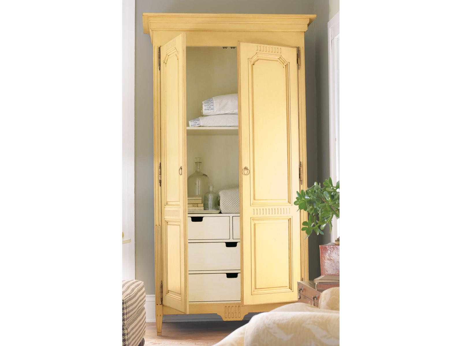 Middleburg Armoire with Storage and Brass Hardware