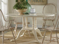 Siesta Key 72-Inch Round Wood Dining Table with Pedestal Base
