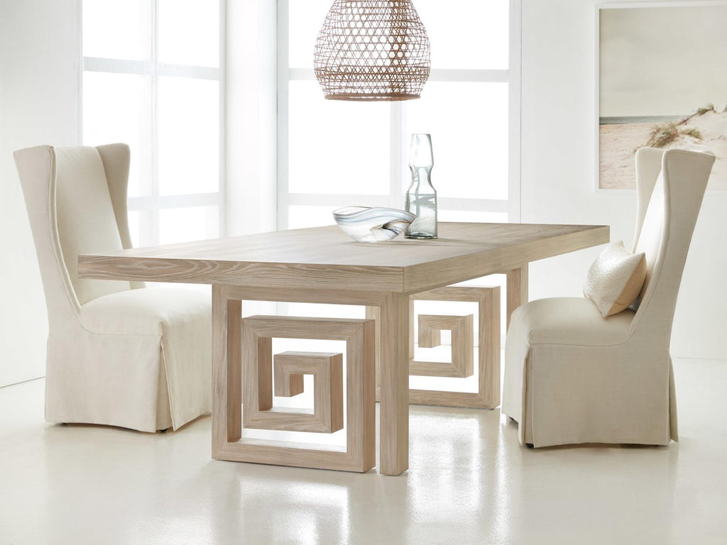Maui 124-Inch Rectangle Extendable Dining Table Ash Wood