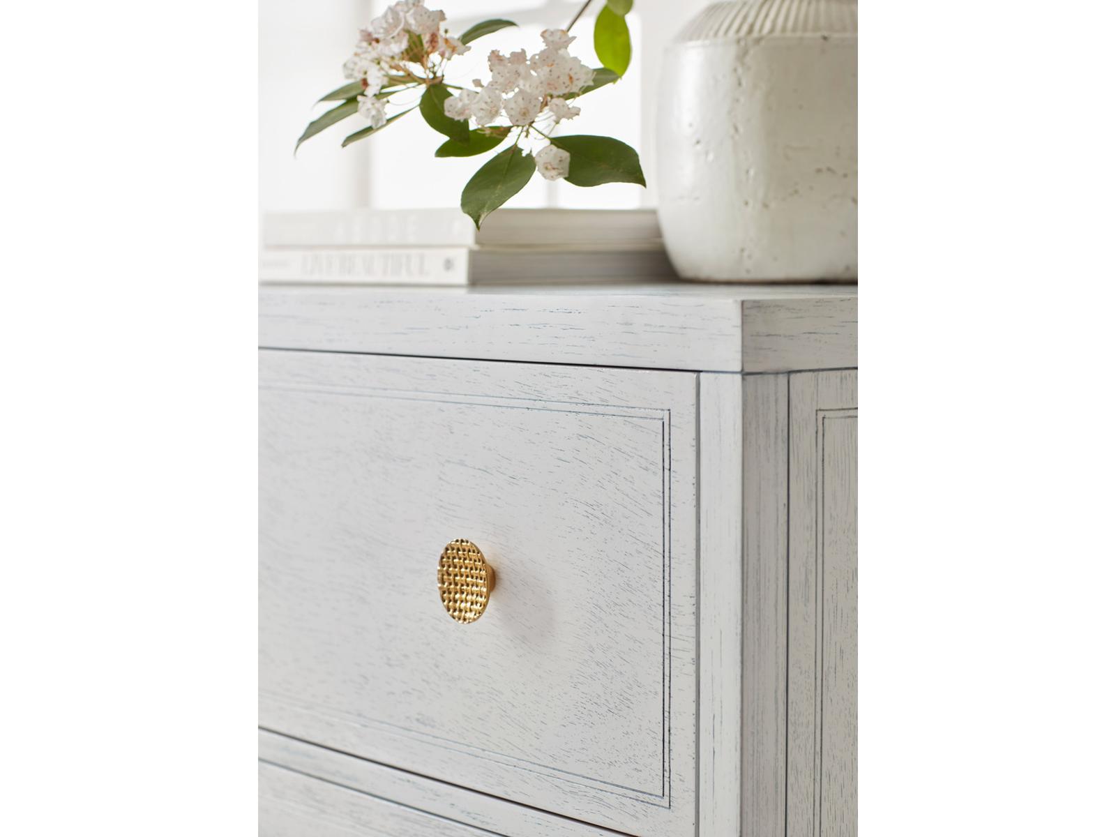 Hampton 6-Drawer Solid Wood Dresser in Rich Walnut Stain