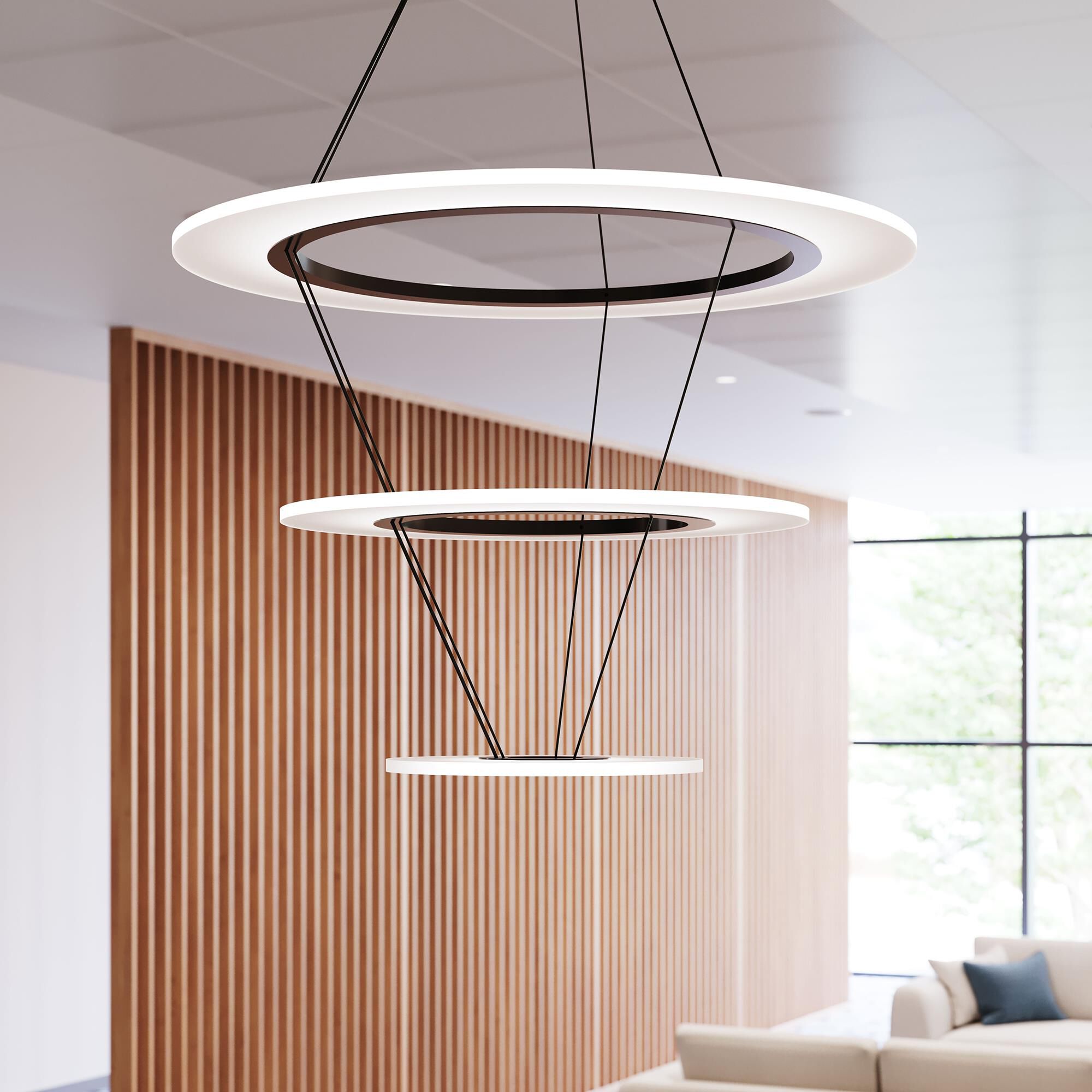 Sonneman Arctic Rings 30 Inch Led Chandelier Cp756029