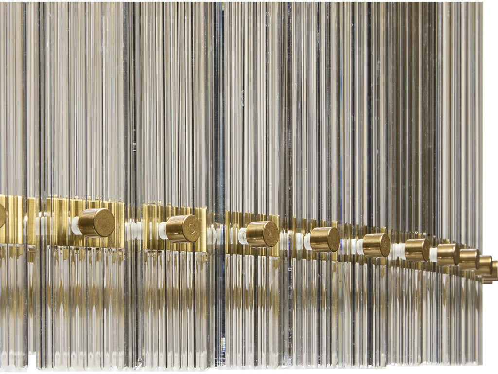 Sunpan Kore 36-Light Brass Clear Drum Chandelier