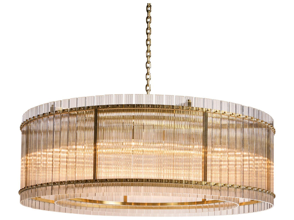 Sunpan Kore 36-Light Brass Clear Drum Chandelier