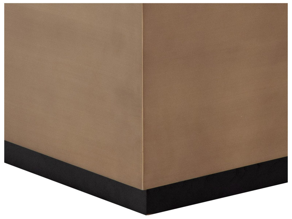 Shiloh Square Coffee Table with White Glass and Gold Stainless Steel
