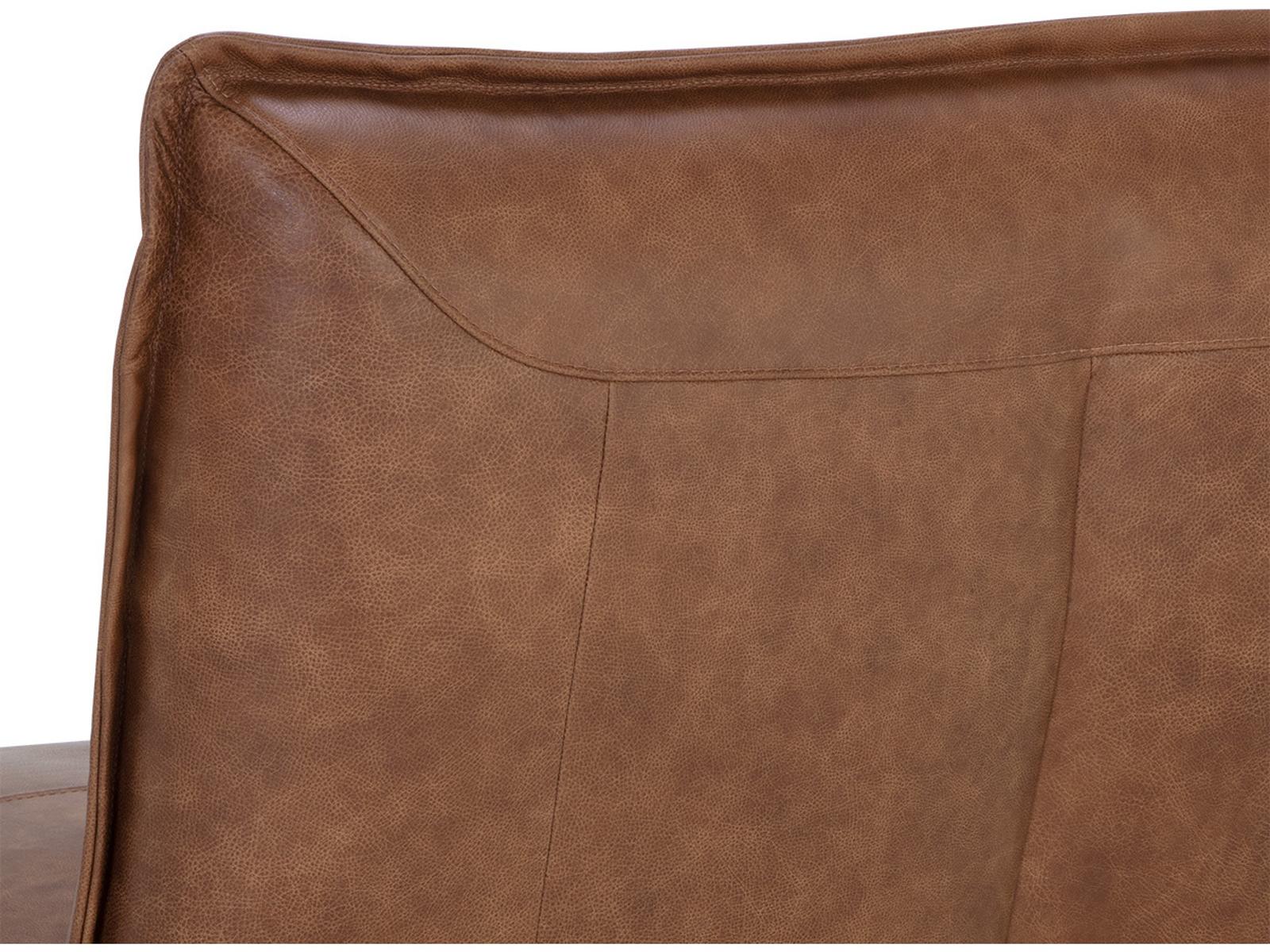 Colson Swivel Brown Leather Accent Chair