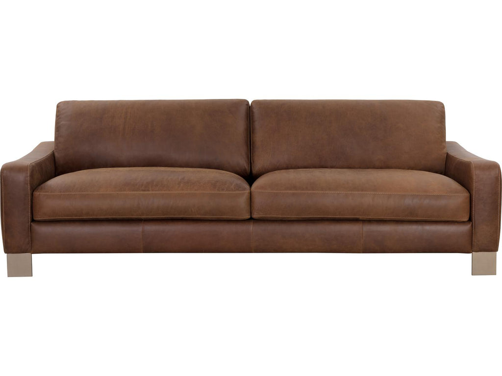 Rafael 3-Seat Aniline Leather Sofa in Lucia Tobacco Brown
